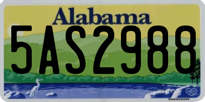 AL license plate 5AS2988
