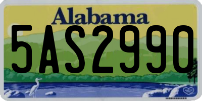 AL license plate 5AS2990