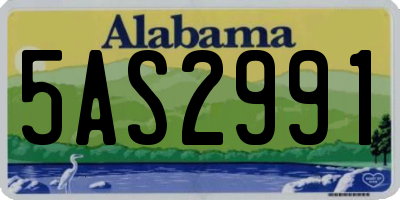 AL license plate 5AS2991