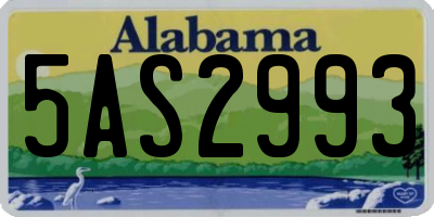 AL license plate 5AS2993