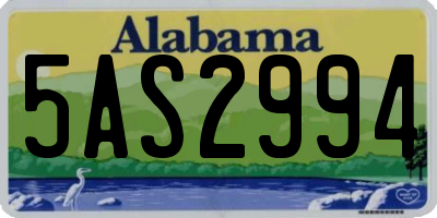 AL license plate 5AS2994