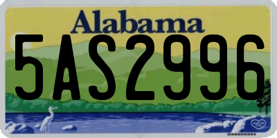 AL license plate 5AS2996