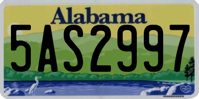 AL license plate 5AS2997