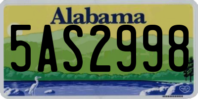 AL license plate 5AS2998