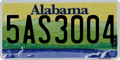 AL license plate 5AS3004