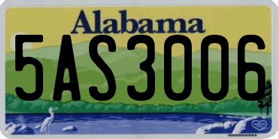 AL license plate 5AS3006