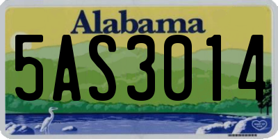 AL license plate 5AS3014