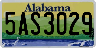 AL license plate 5AS3029