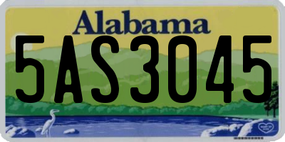 AL license plate 5AS3045
