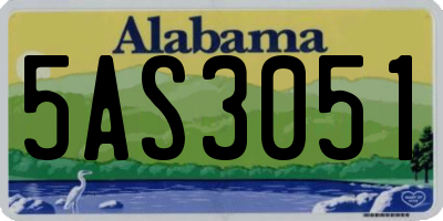 AL license plate 5AS3051