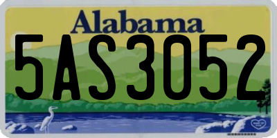 AL license plate 5AS3052
