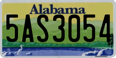AL license plate 5AS3054