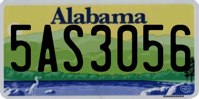 AL license plate 5AS3056