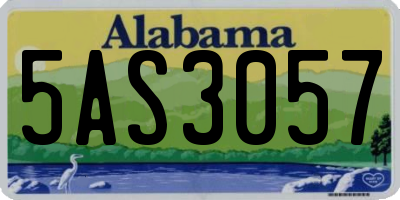 AL license plate 5AS3057