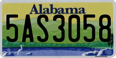 AL license plate 5AS3058