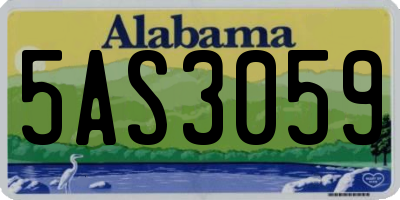 AL license plate 5AS3059