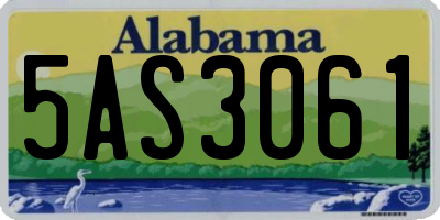AL license plate 5AS3061