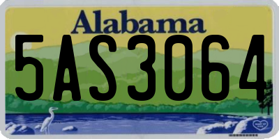 AL license plate 5AS3064