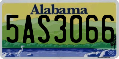 AL license plate 5AS3066