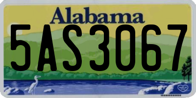 AL license plate 5AS3067