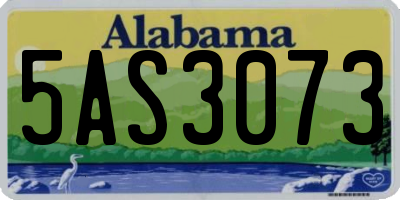 AL license plate 5AS3073