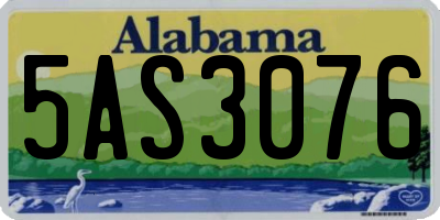 AL license plate 5AS3076