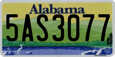 AL license plate 5AS3077