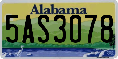 AL license plate 5AS3078