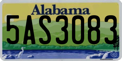AL license plate 5AS3083
