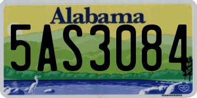 AL license plate 5AS3084
