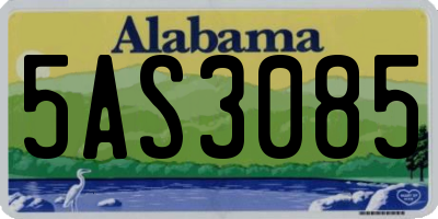 AL license plate 5AS3085