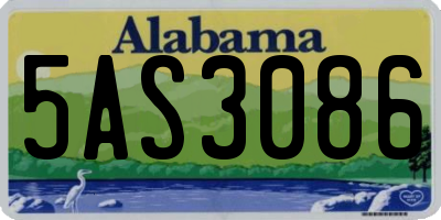 AL license plate 5AS3086