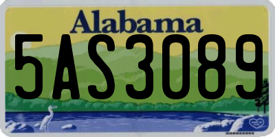 AL license plate 5AS3089
