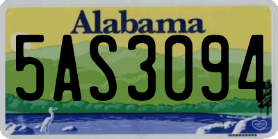 AL license plate 5AS3094