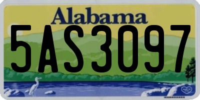AL license plate 5AS3097