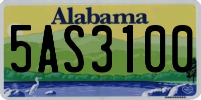 AL license plate 5AS3100