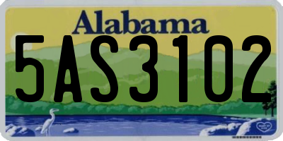 AL license plate 5AS3102