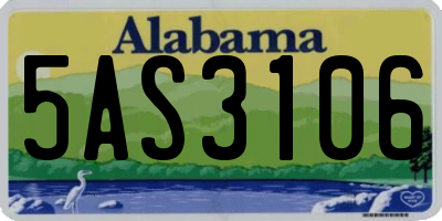 AL license plate 5AS3106