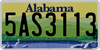 AL license plate 5AS3113