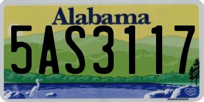 AL license plate 5AS3117