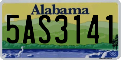 AL license plate 5AS3141