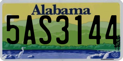 AL license plate 5AS3144