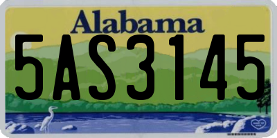 AL license plate 5AS3145