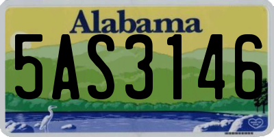 AL license plate 5AS3146