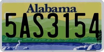 AL license plate 5AS3154