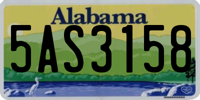 AL license plate 5AS3158