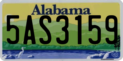 AL license plate 5AS3159