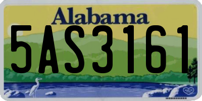 AL license plate 5AS3161