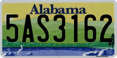 AL license plate 5AS3162