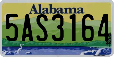 AL license plate 5AS3164
